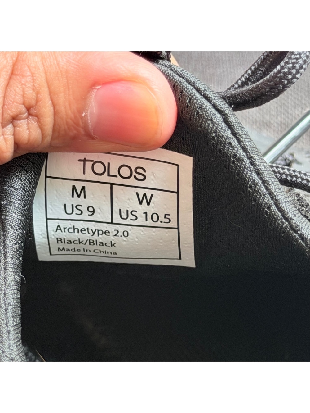 TOLOS Archetype 2.0 Black Men's Barefoot Minimalist Shoes Size 9 M Size 10.5 W - Picture 3 of 8